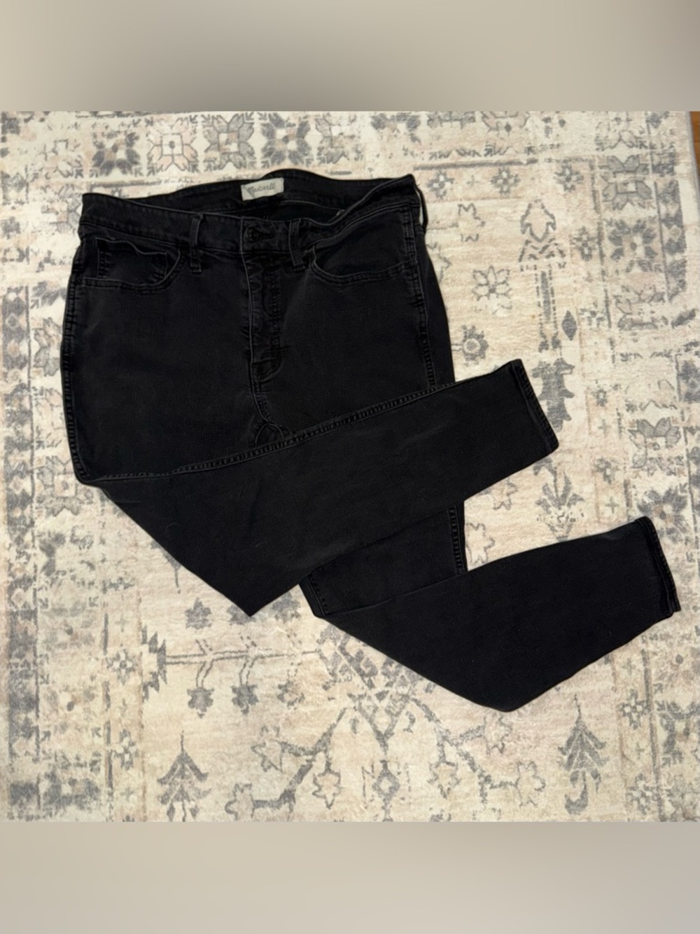 Madewell Roadtripper Black Skinny Jeans - High Rise 14W